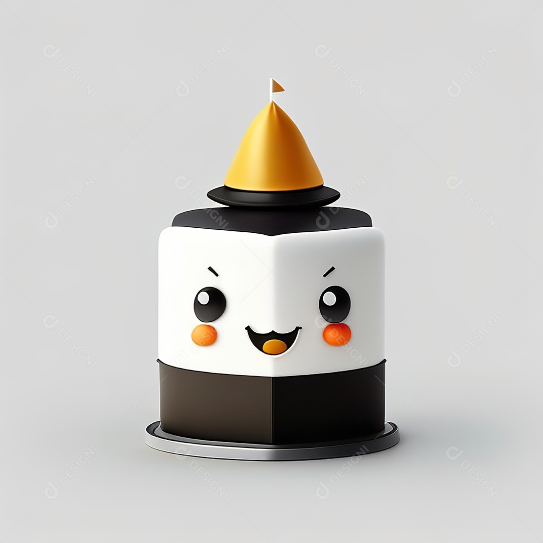 Mascote bolo minimalista