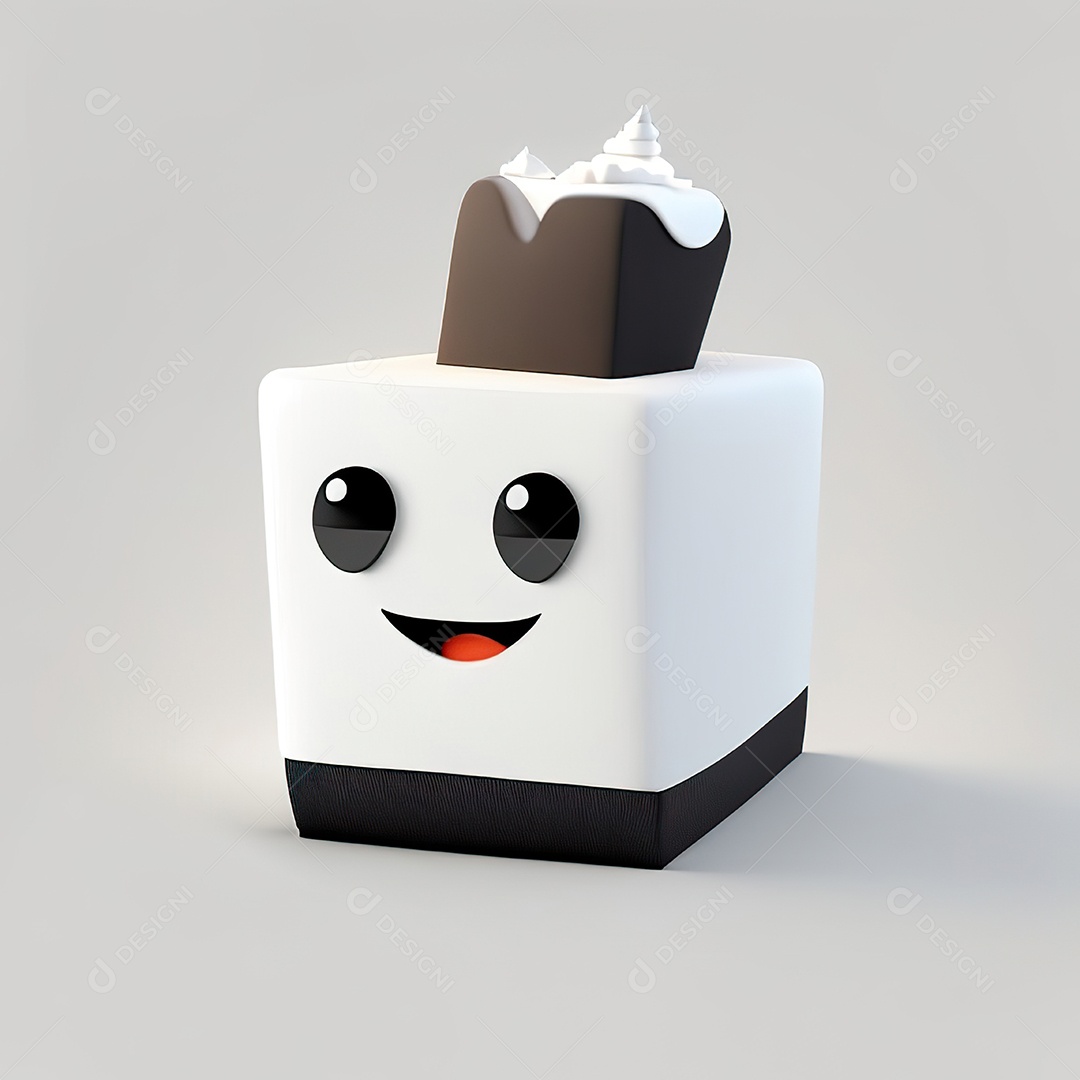 Mascote bolo minimalista