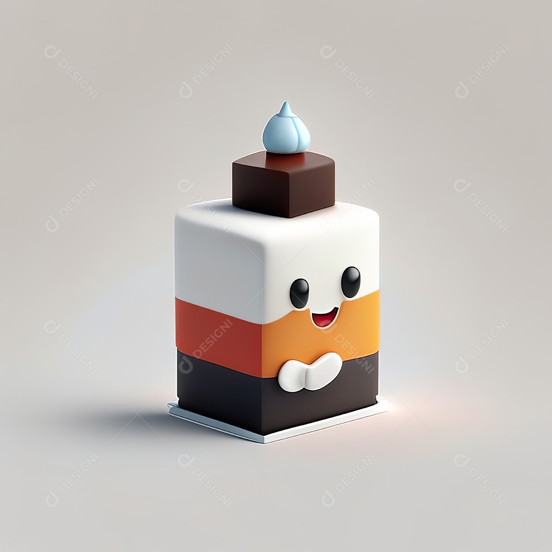 Mascote bolo minimalista