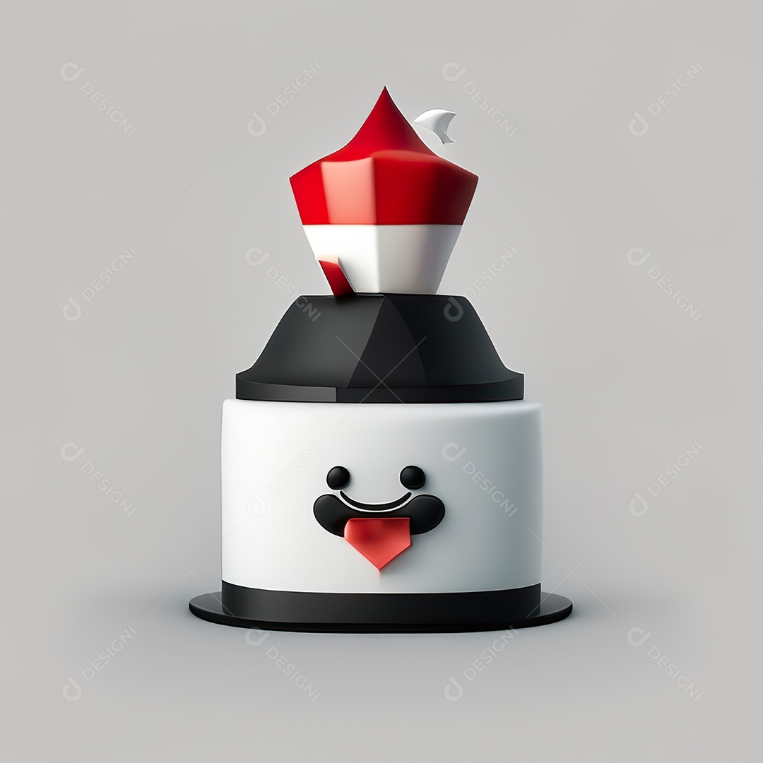 Mascote bolo minimalista