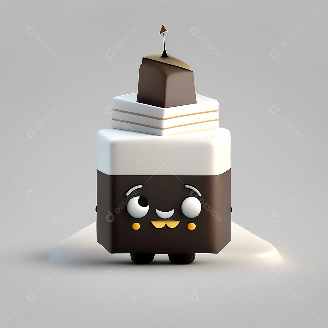 Mascote bolo minimalista