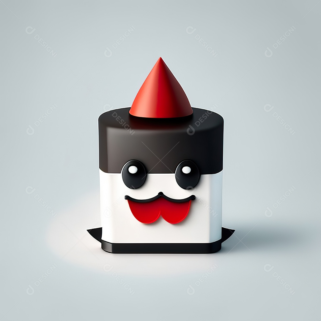 Mascote bolo minimalista