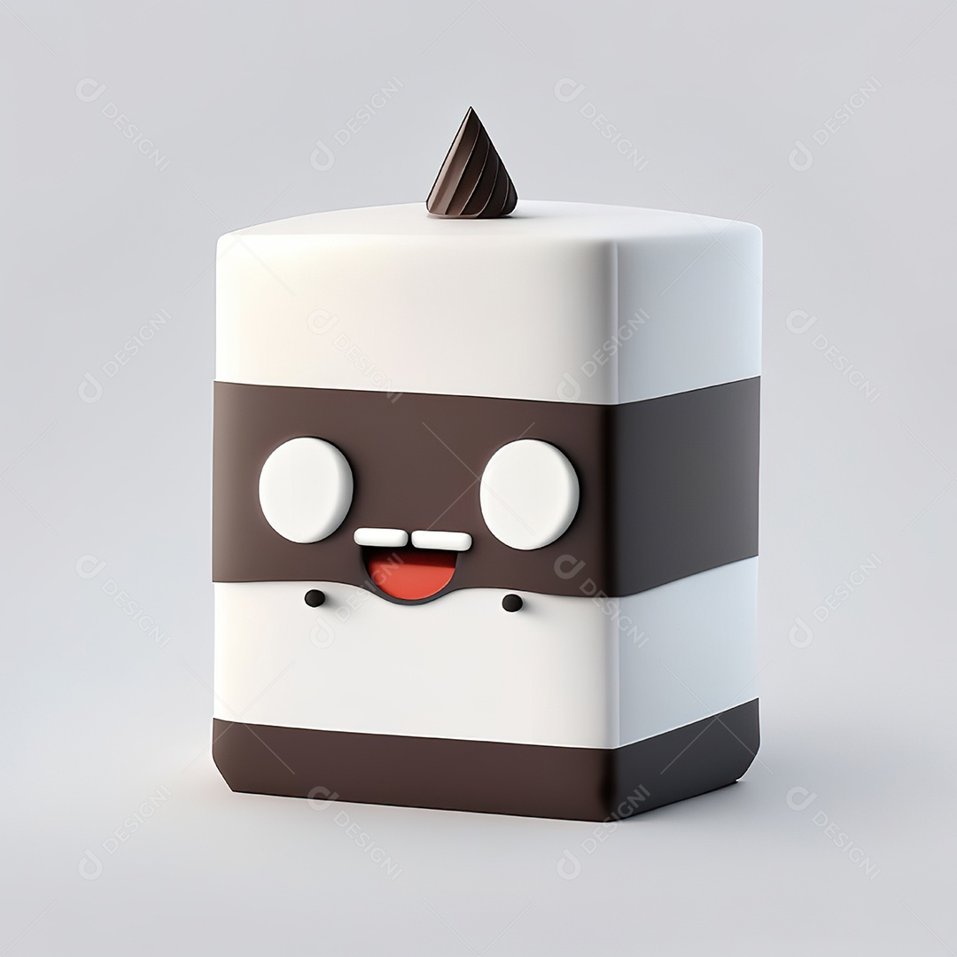 Mascote bolo minimalista