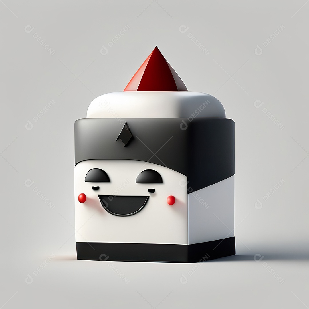 Mascote bolo minimalista
