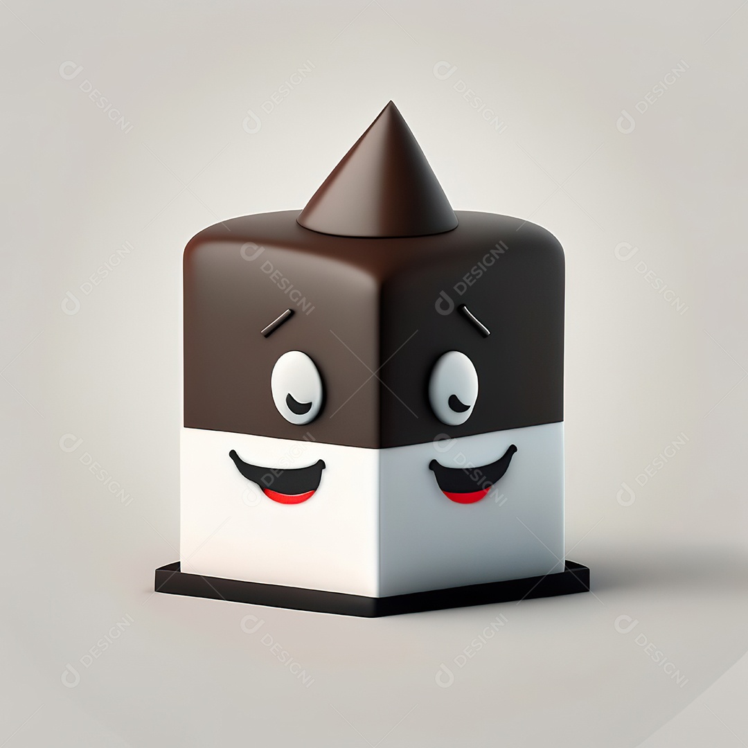 Mascote bolo minimalista