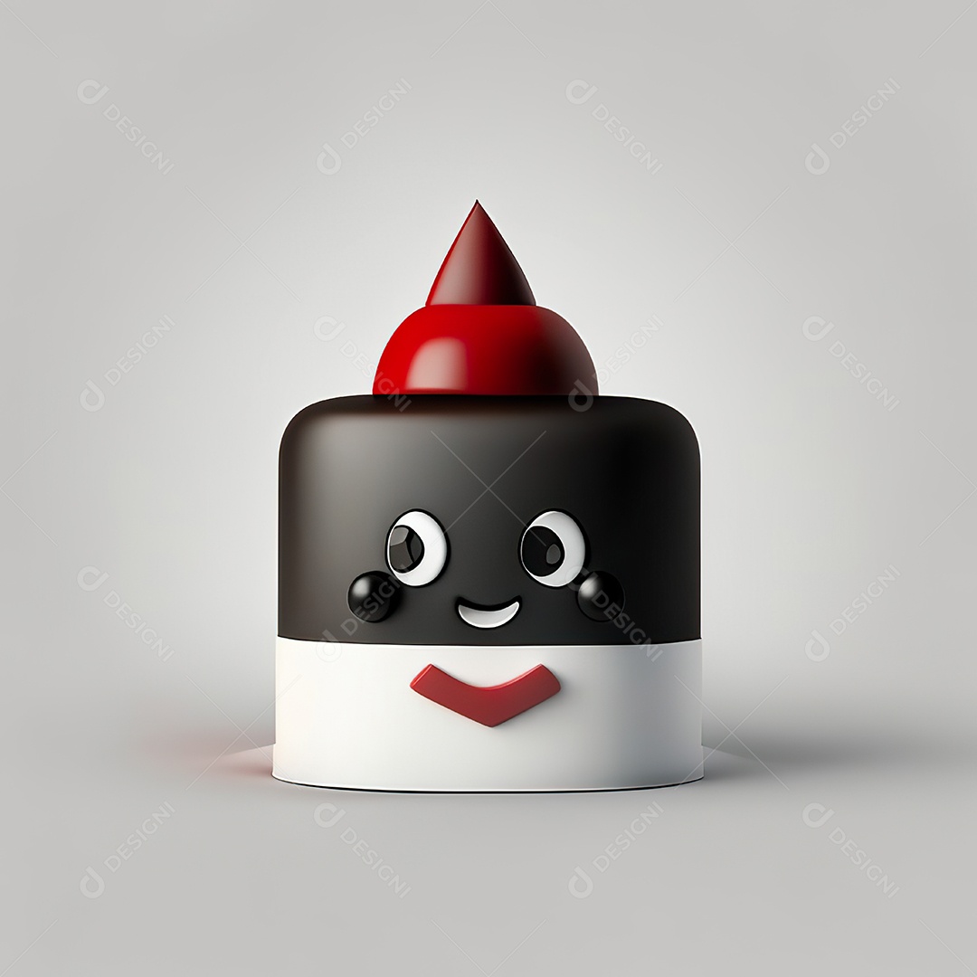 Mascote bolo minimalista