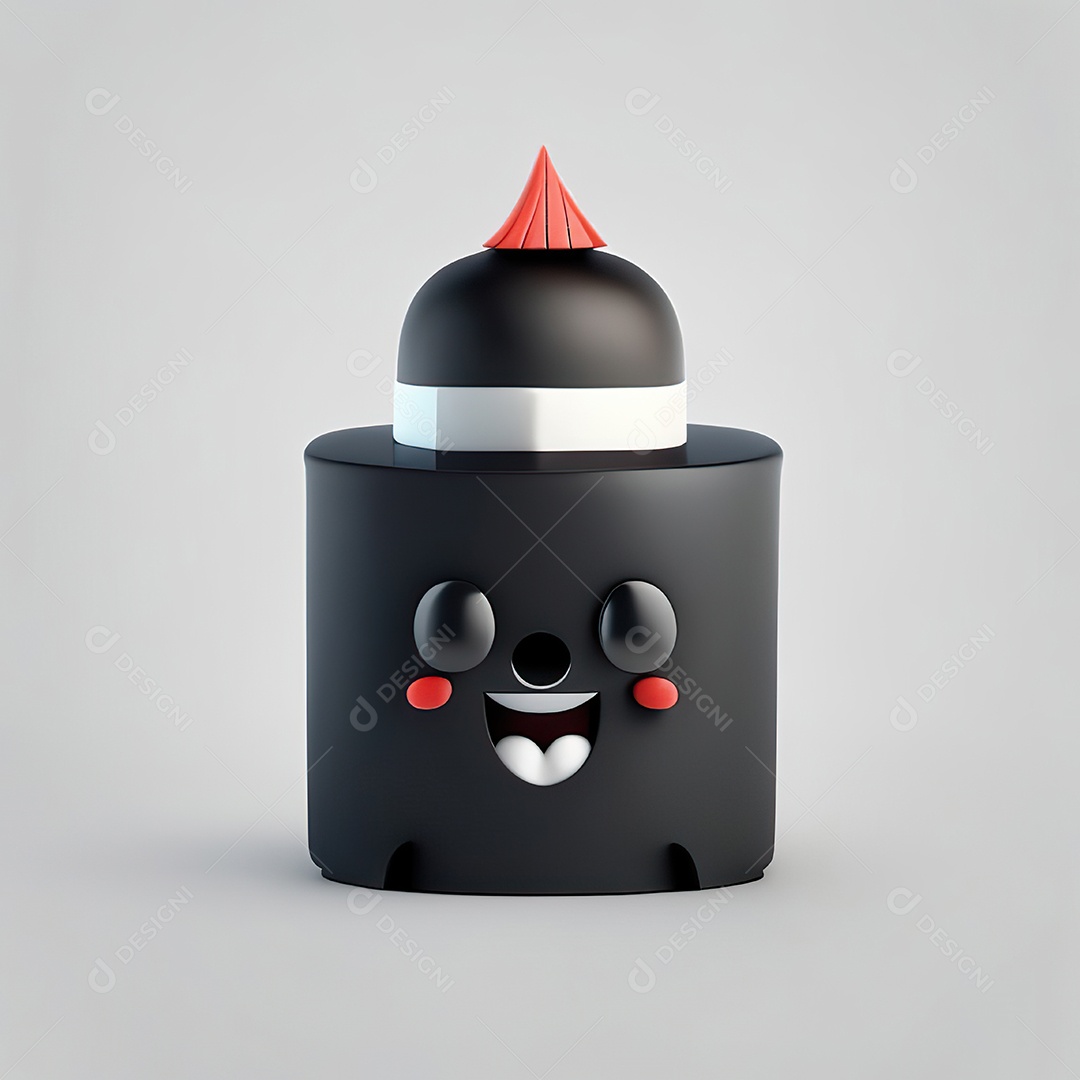 Mascote bolo minimalista