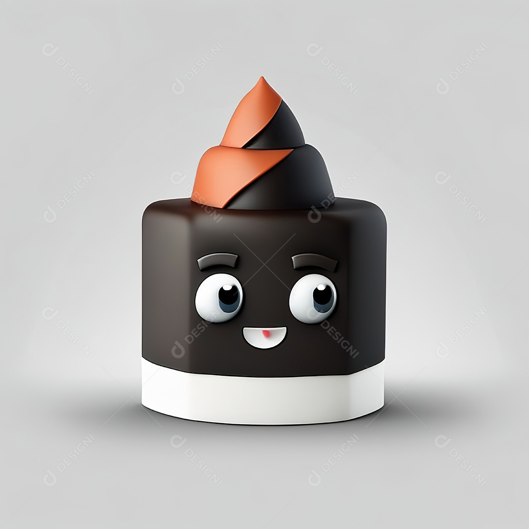 Mascote bolo minimalista