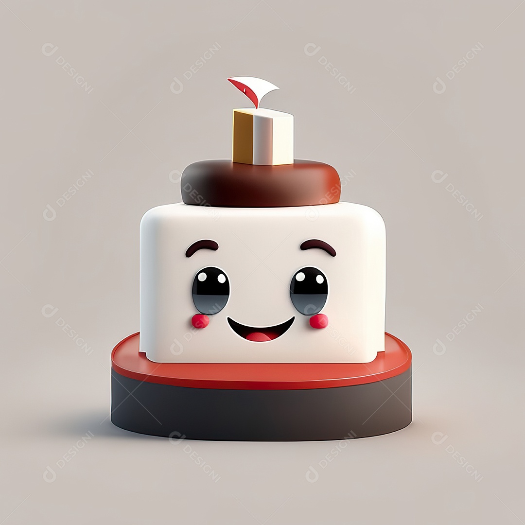 Mascote bolo minimalista