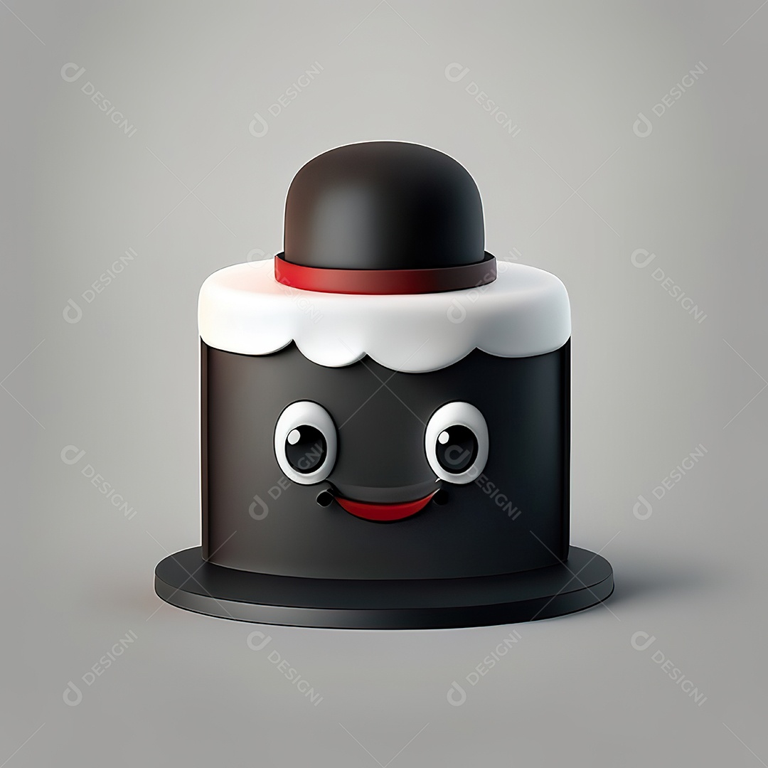 Mascote bolo minimalista