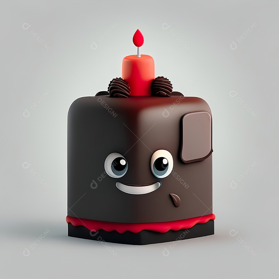 Mascote bolo minimalista