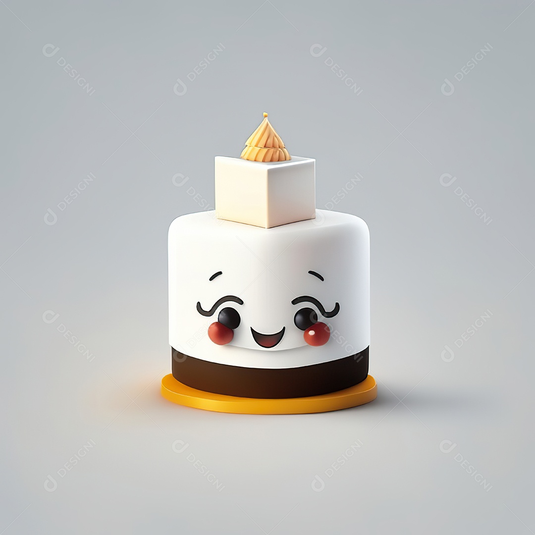 Mascote bolo minimalista