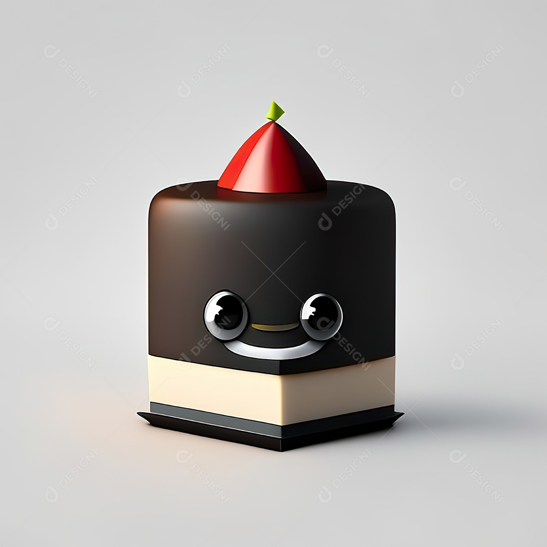 Mascote bolo minimalista
