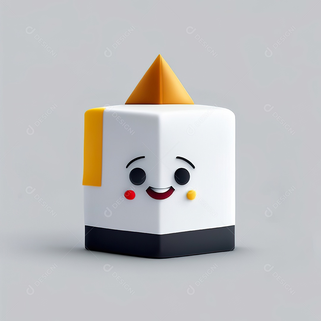 Mascote bolo minimalista