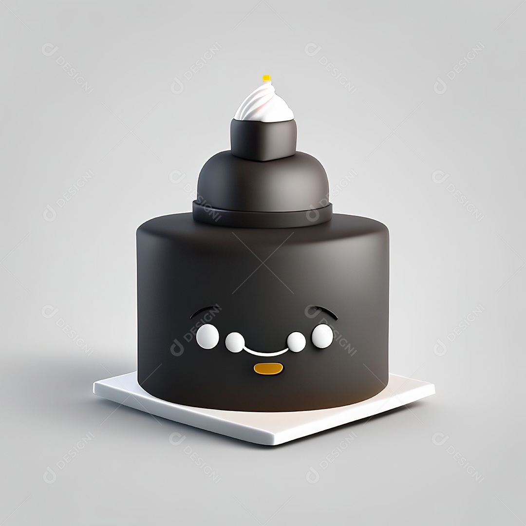 Mascote bolo minimalista