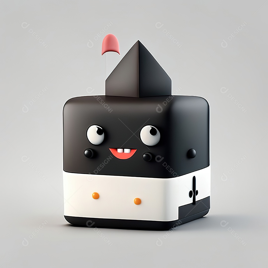 Mascote bolo minimalista