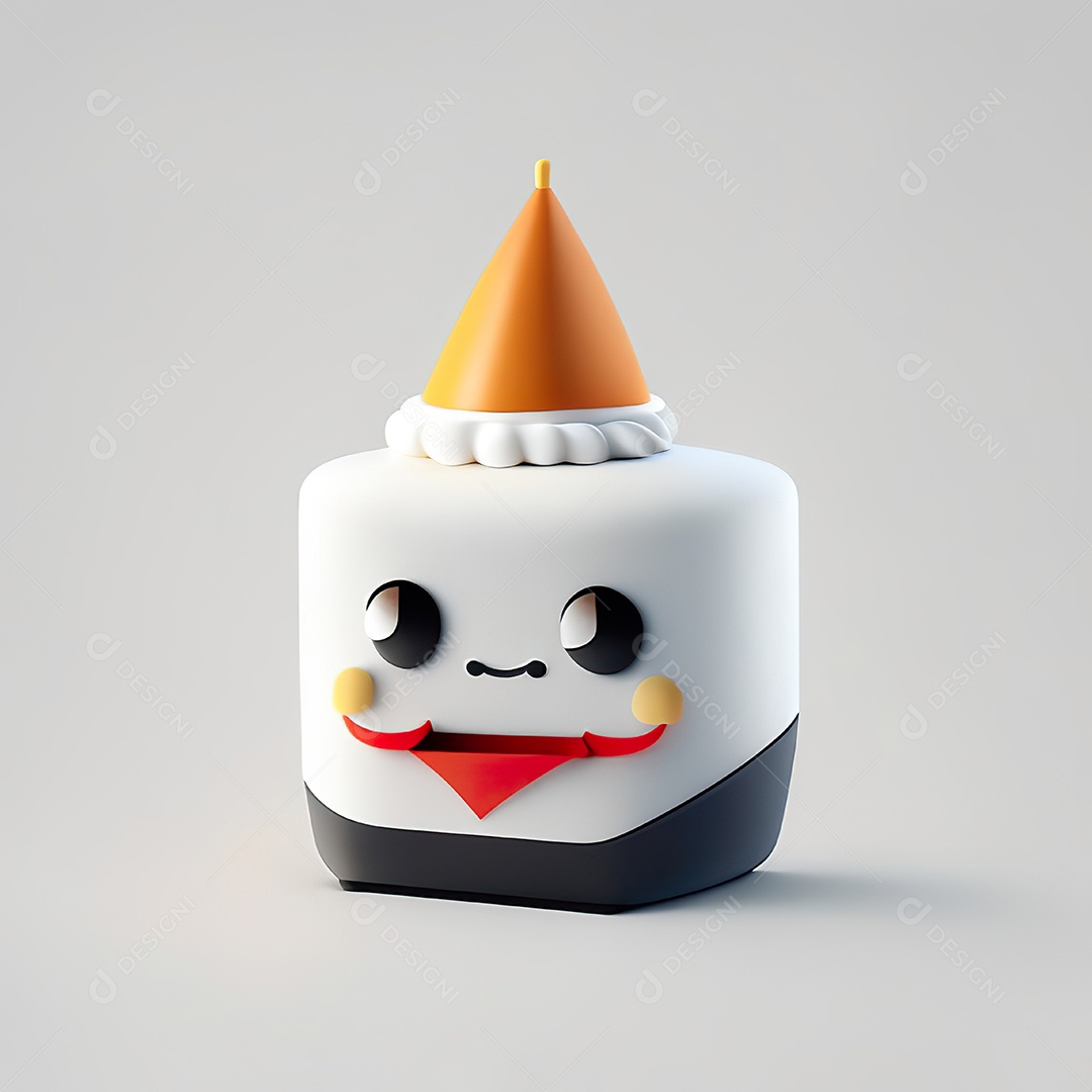 Mascote bolo minimalista