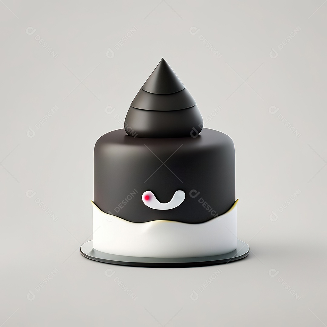Mascote bolo minimalista