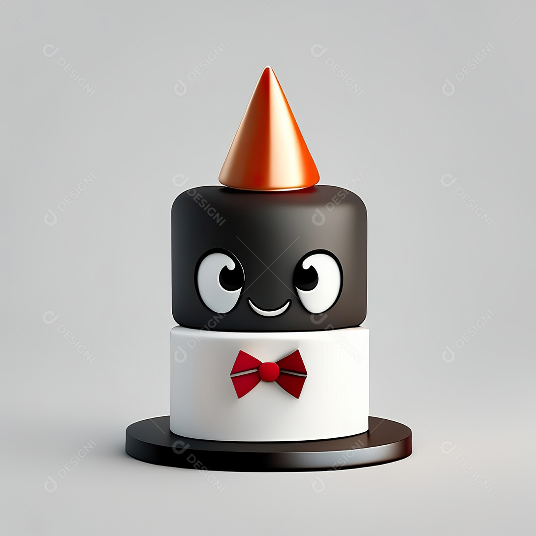 Mascote bolo minimalista