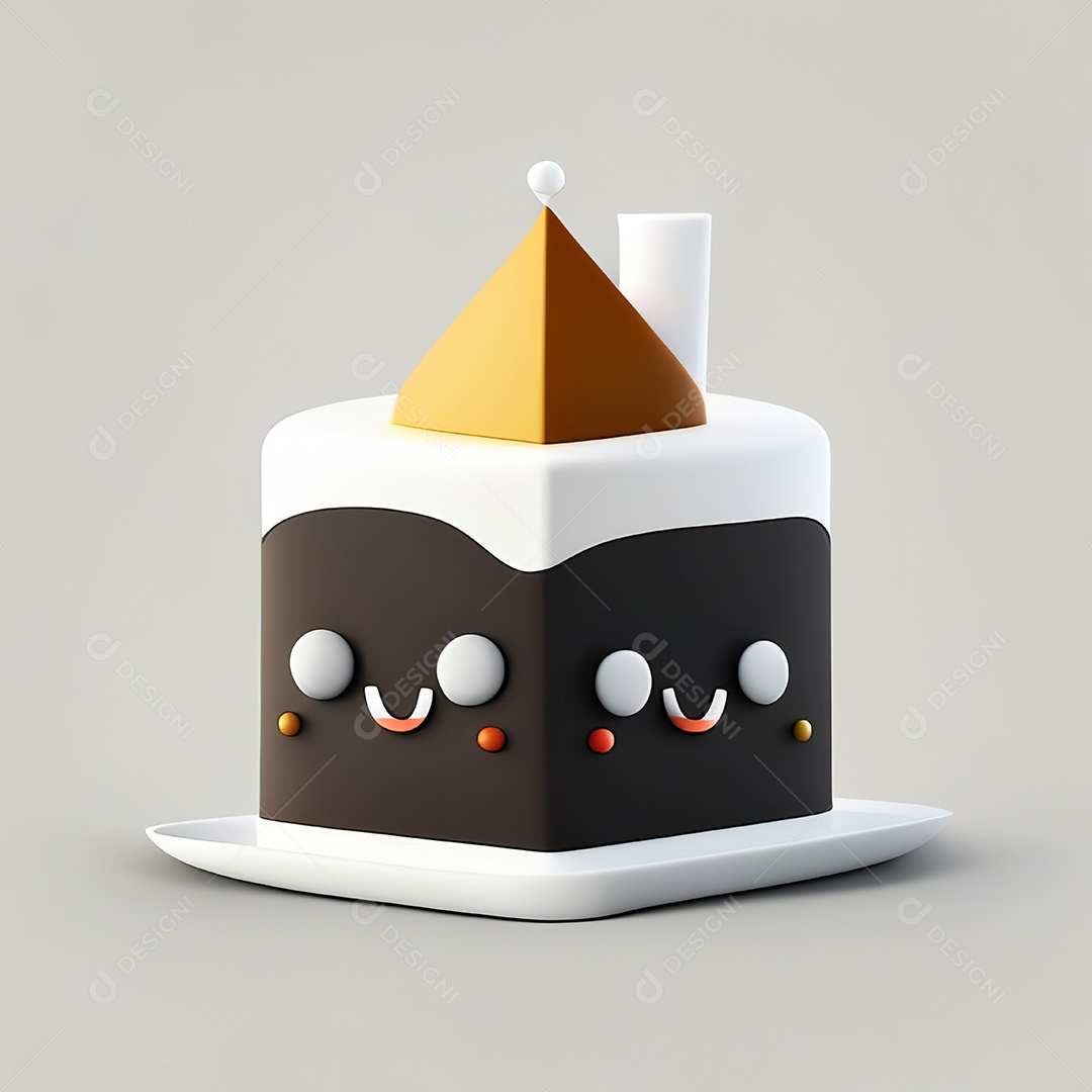Mascote bolo minimalista