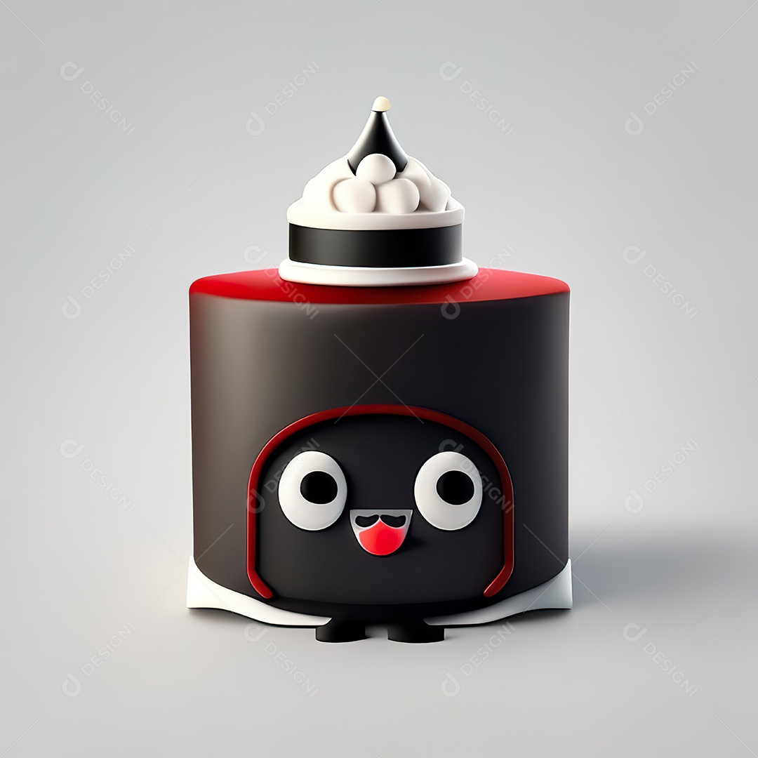 Mascote bolo minimalista
