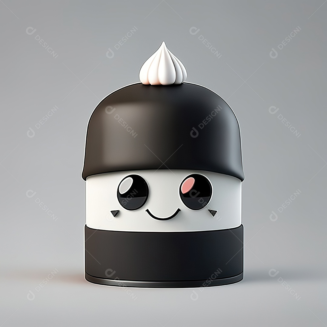 Mascote bolo minimalista