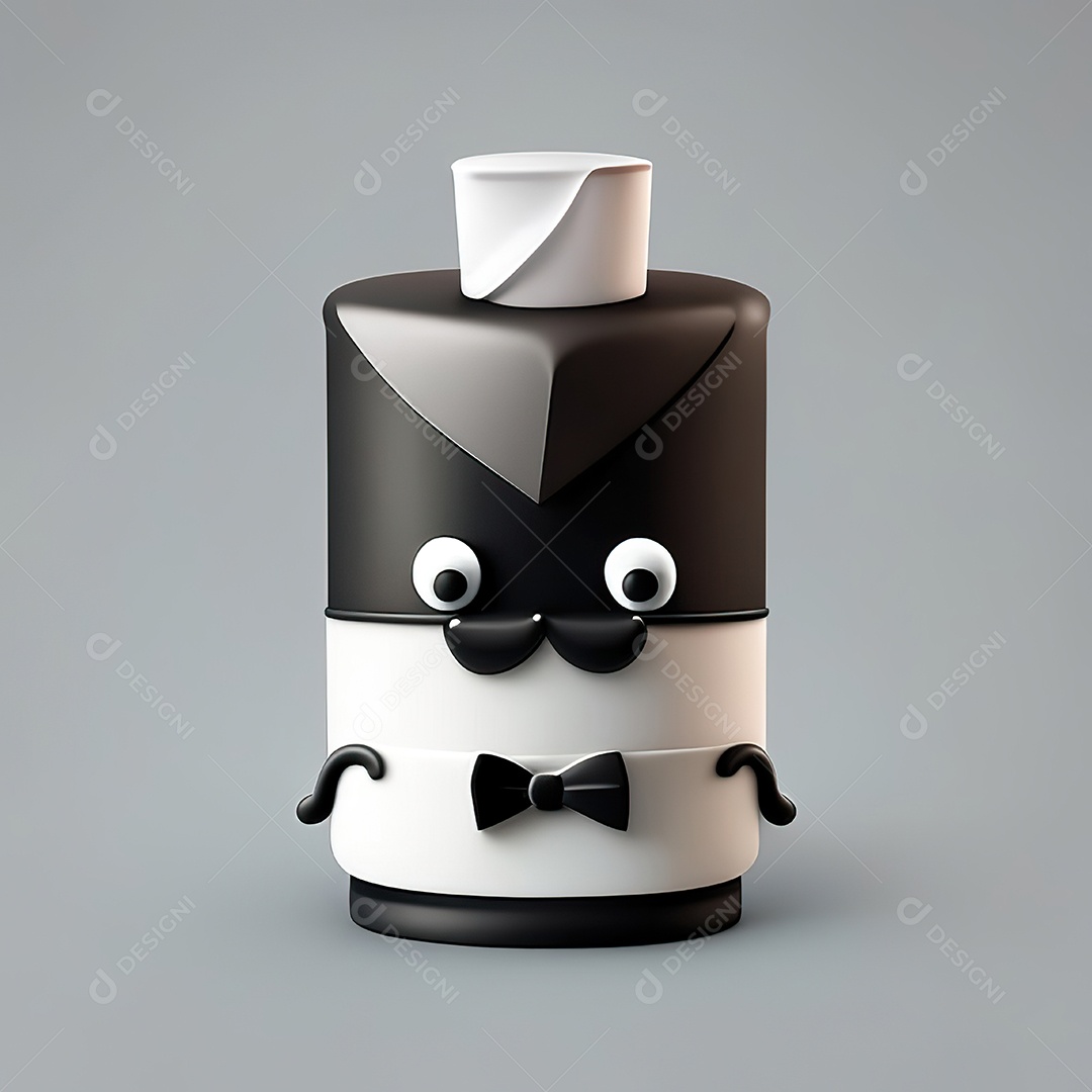 Mascote bolo minimalista