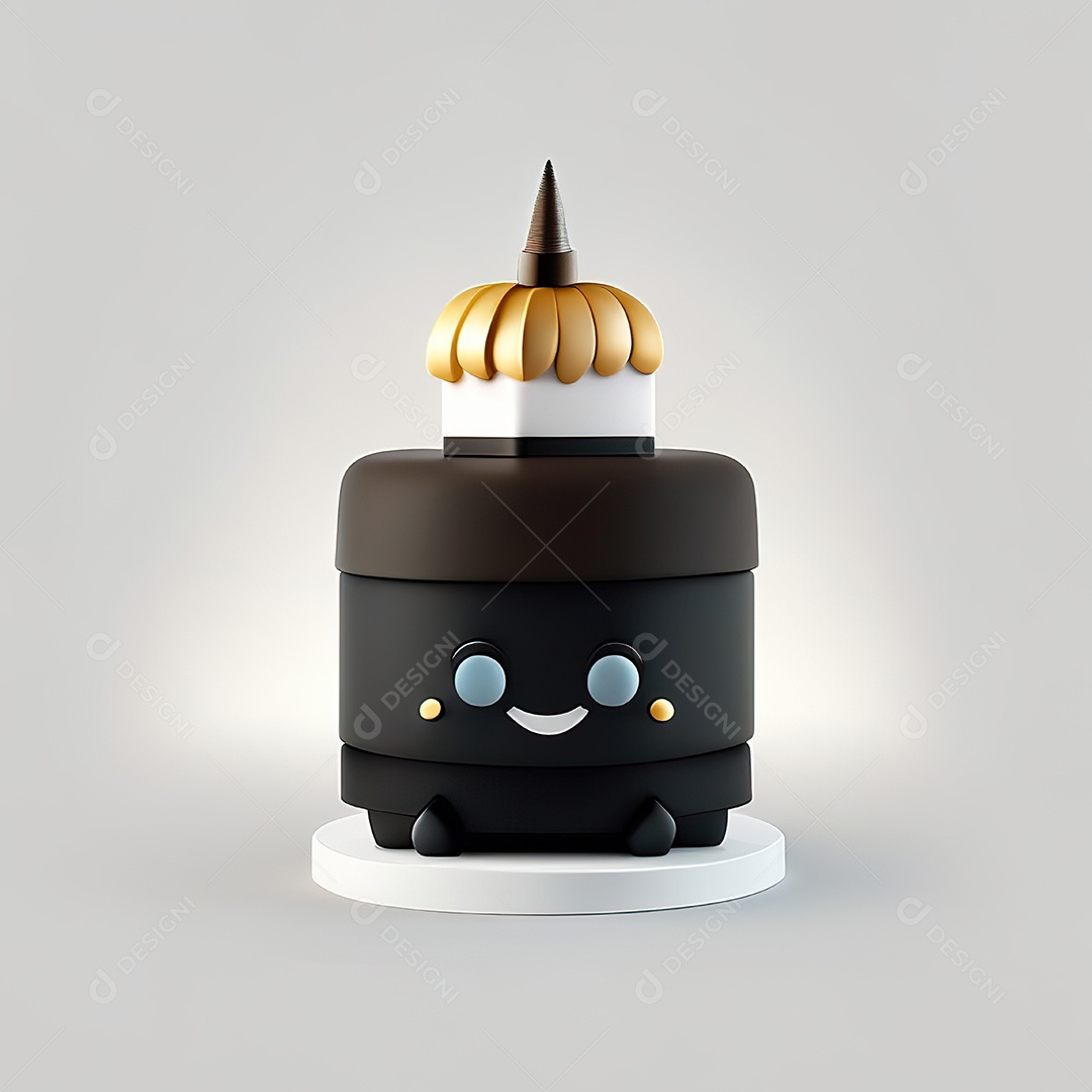 Mascote bolo minimalista