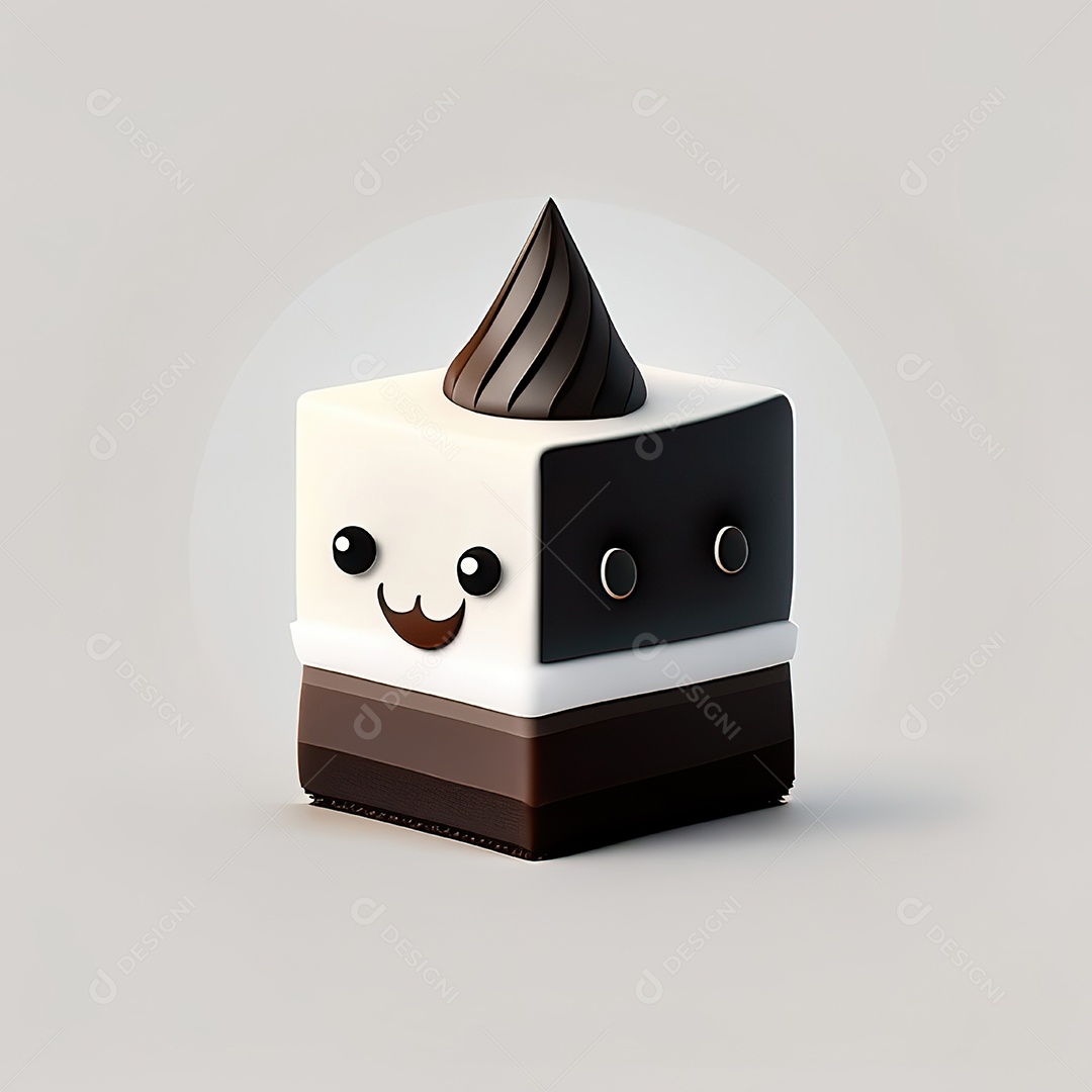 Mascote bolo minimalista