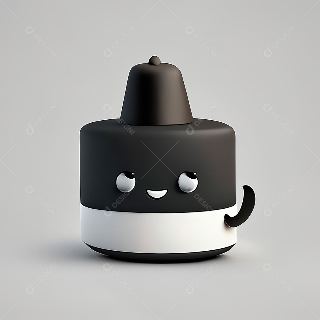 Mascote bolo minimalista