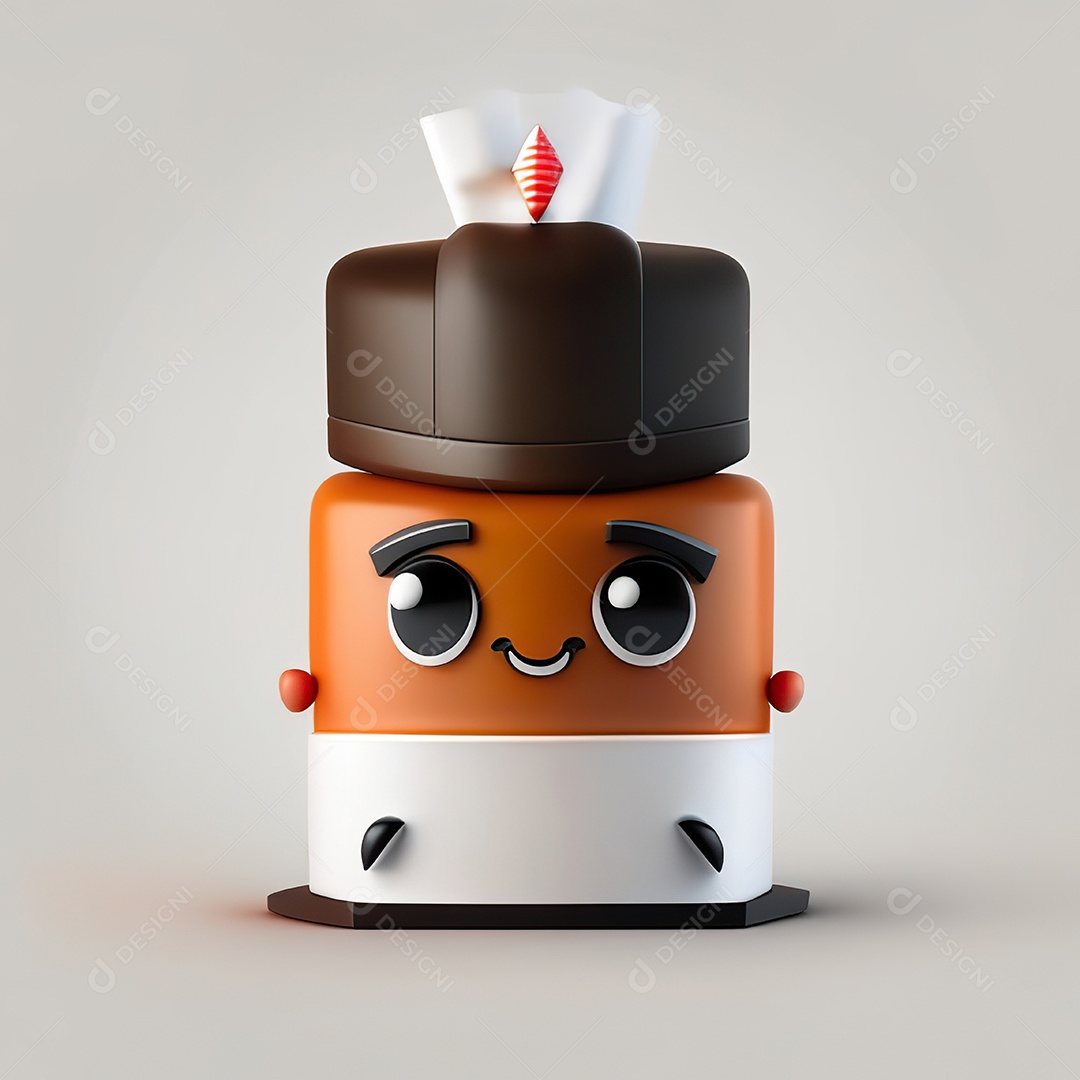 Mascote bolo minimalista