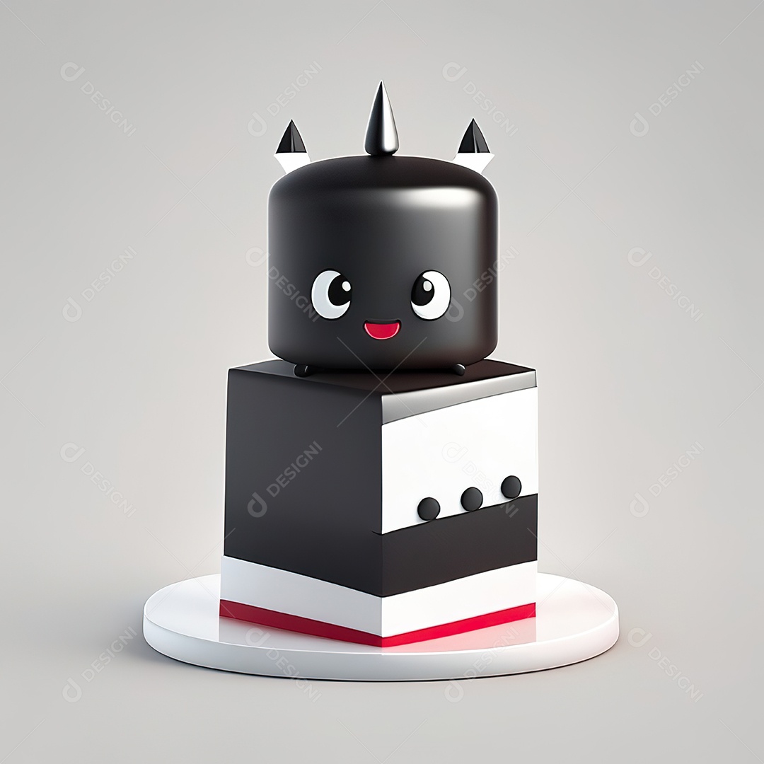 Mascote bolo minimalista