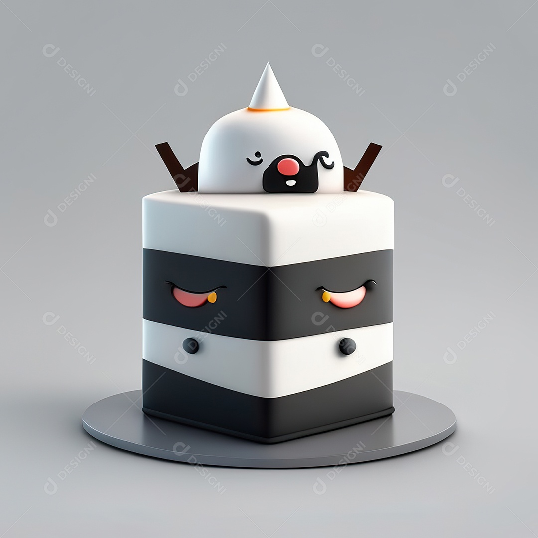 Mascote bolo minimalista