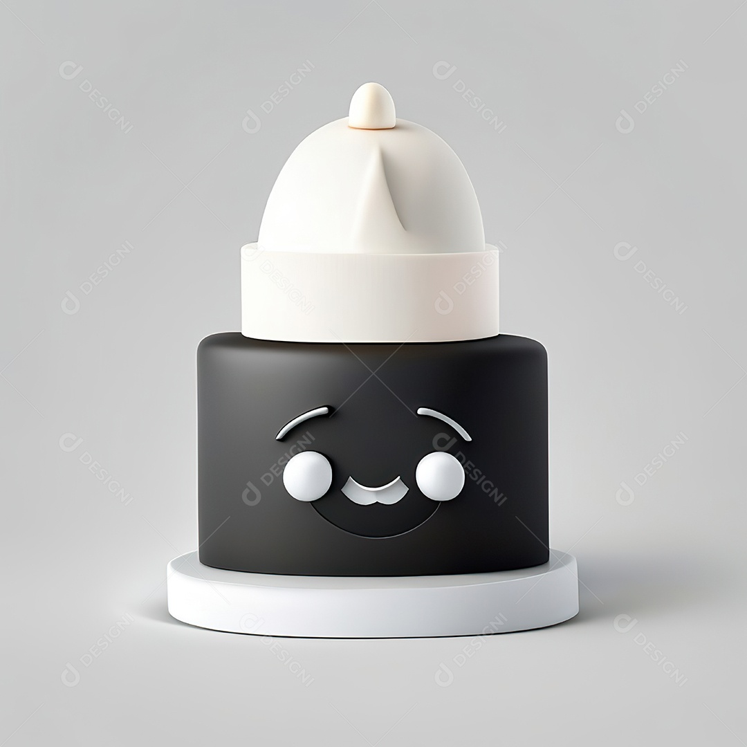 Mascote bolo minimalista
