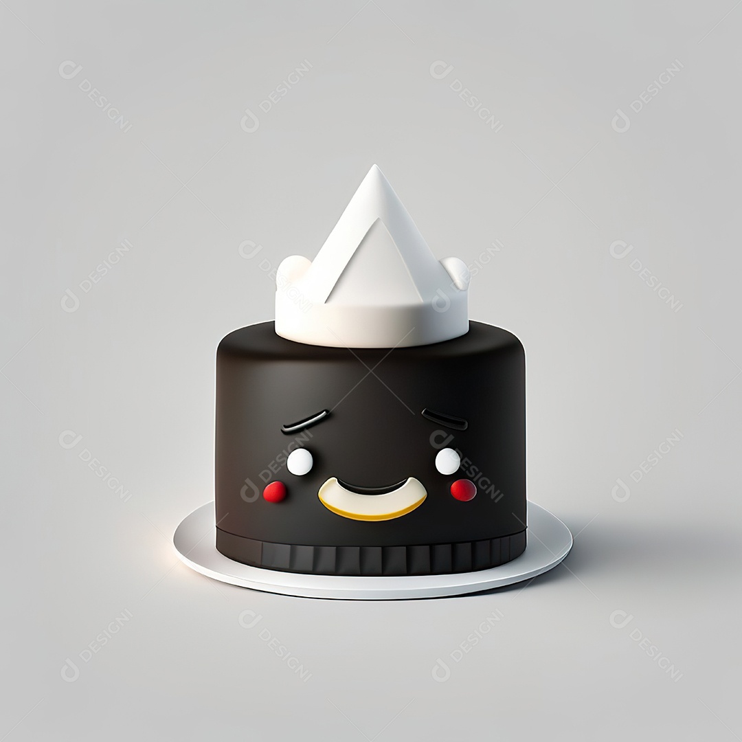 Mascote bolo minimalista