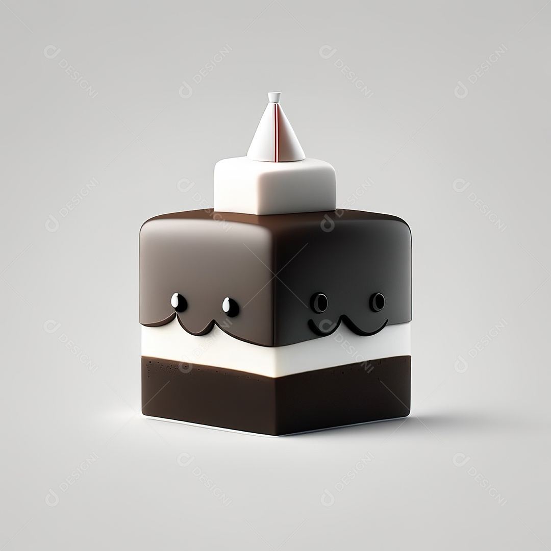 Mascote bolo minimalista