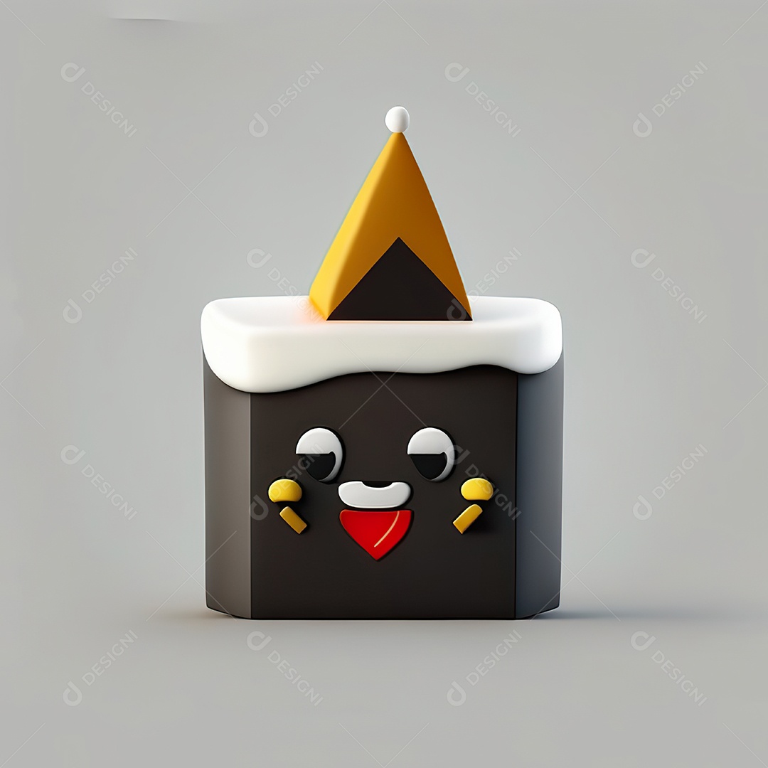 Mascote bolo minimalista
