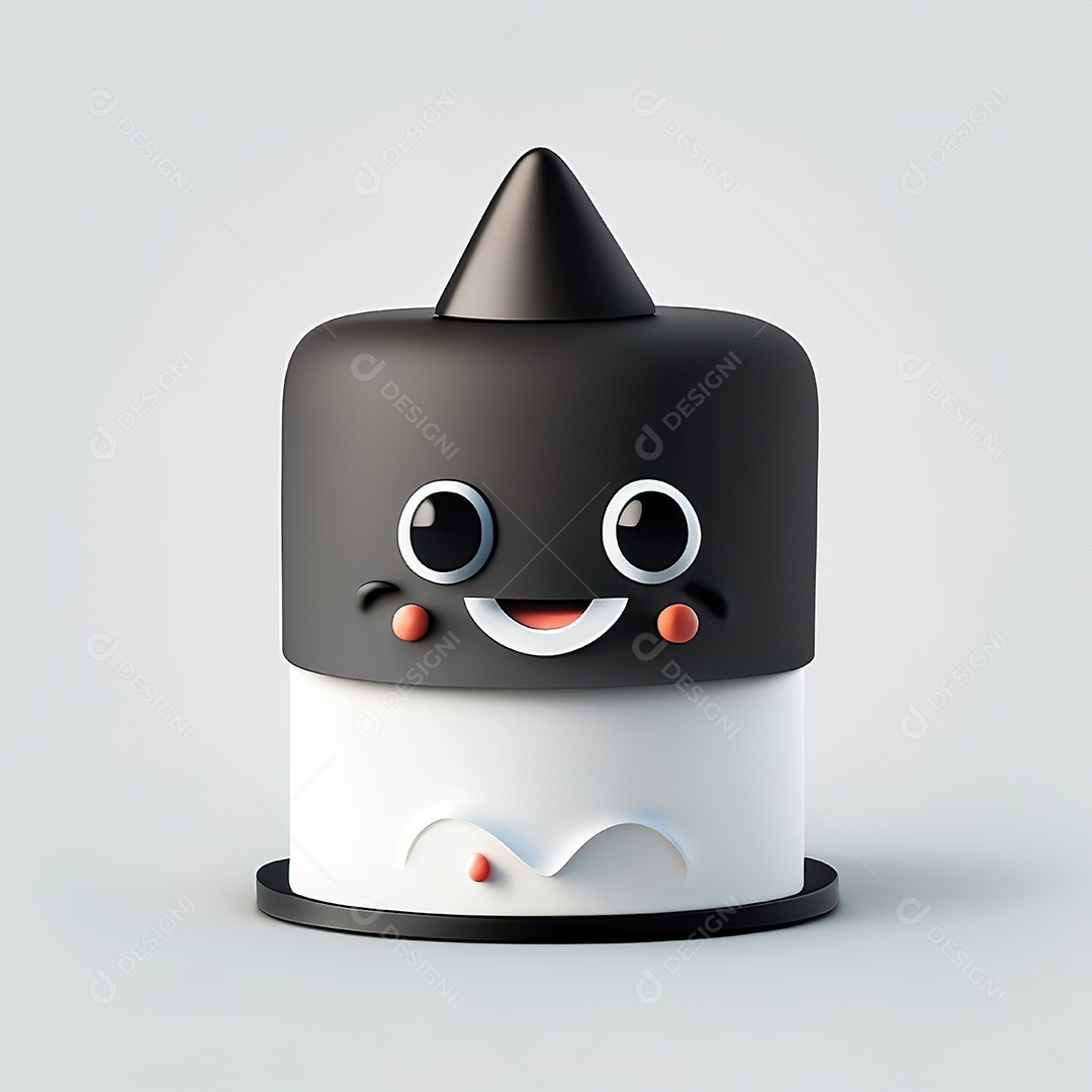 Mascote bolo minimalista
