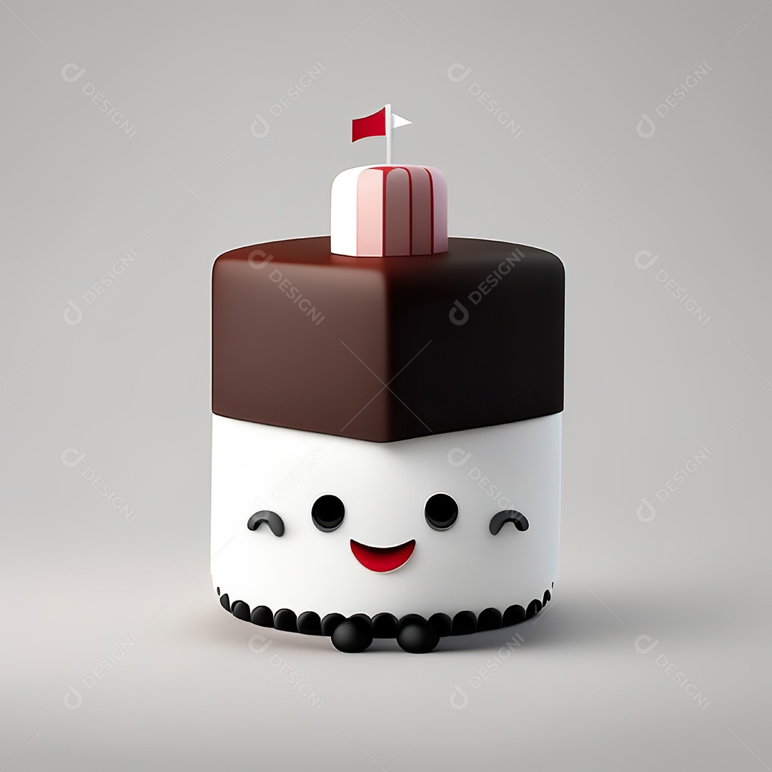 Mascote bolo minimalista