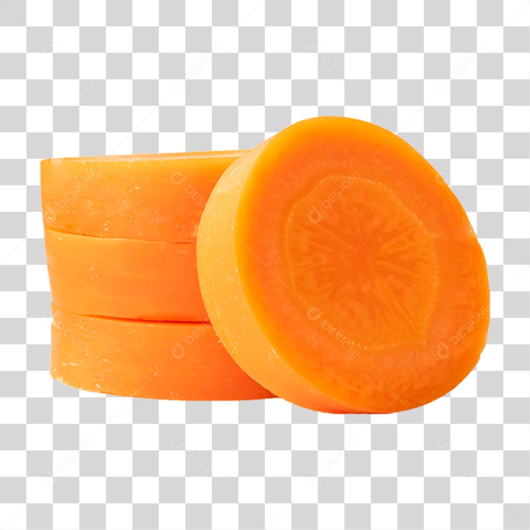 Cenoura Cortada em Rodelas PNG Transparente