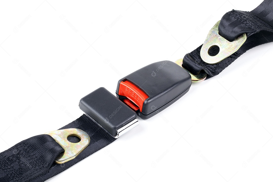Cinto de segurança sobre fundo branco