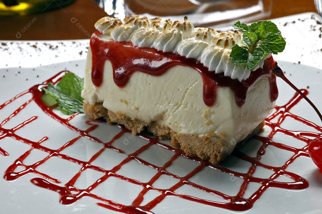 Deliciosa cheesecake de frutas vermelhas