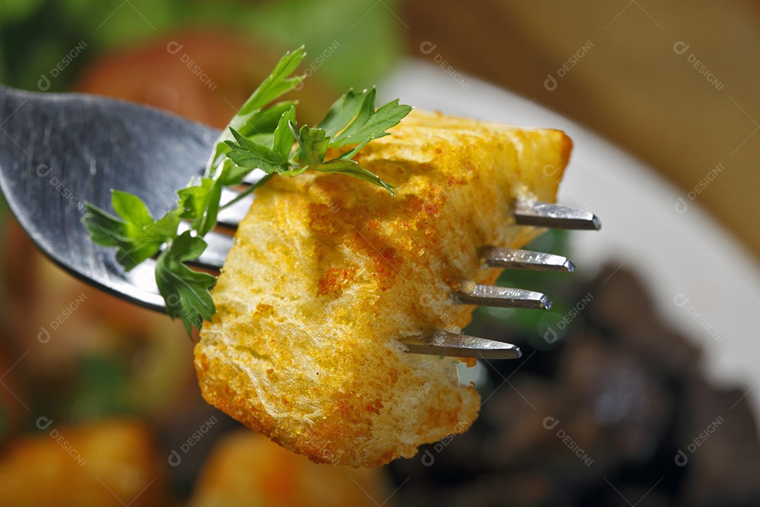 Deliciosa mandioca frita