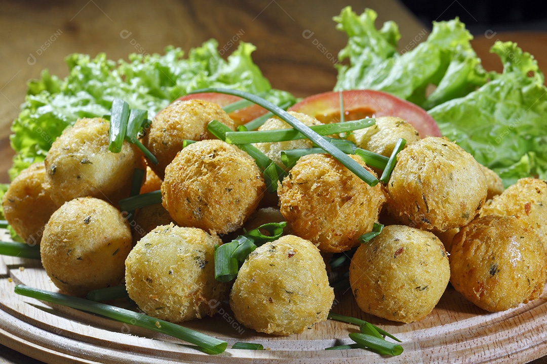 Deliciosos bolinhos de bacalhau