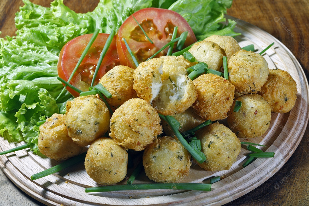 Deliciosos bolinhos de bacalhau