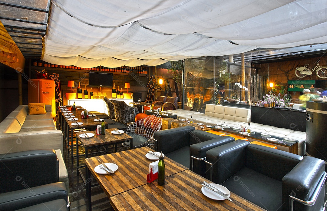 Detalhes de um restaurante moderno