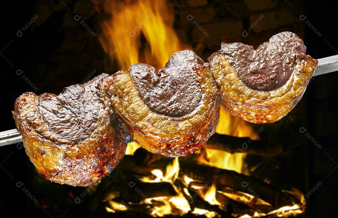 Espeto de picanha assado tradicional