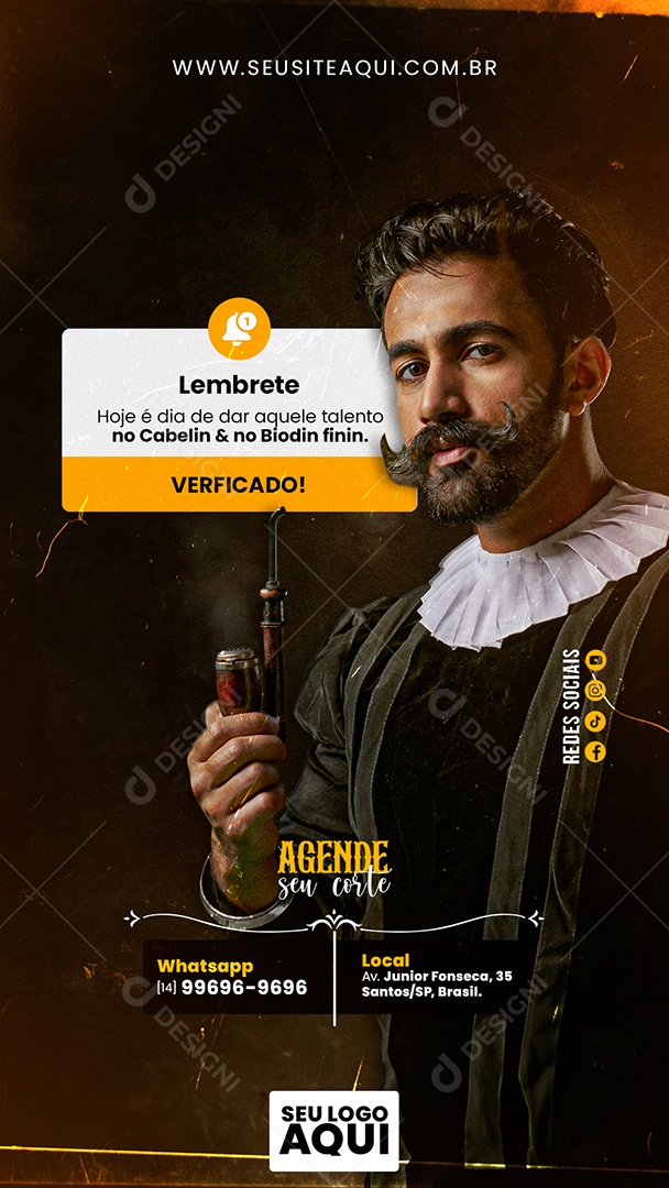 Story Reminder Talent Day at Cabelin Barbaria Social Media Editable PSD