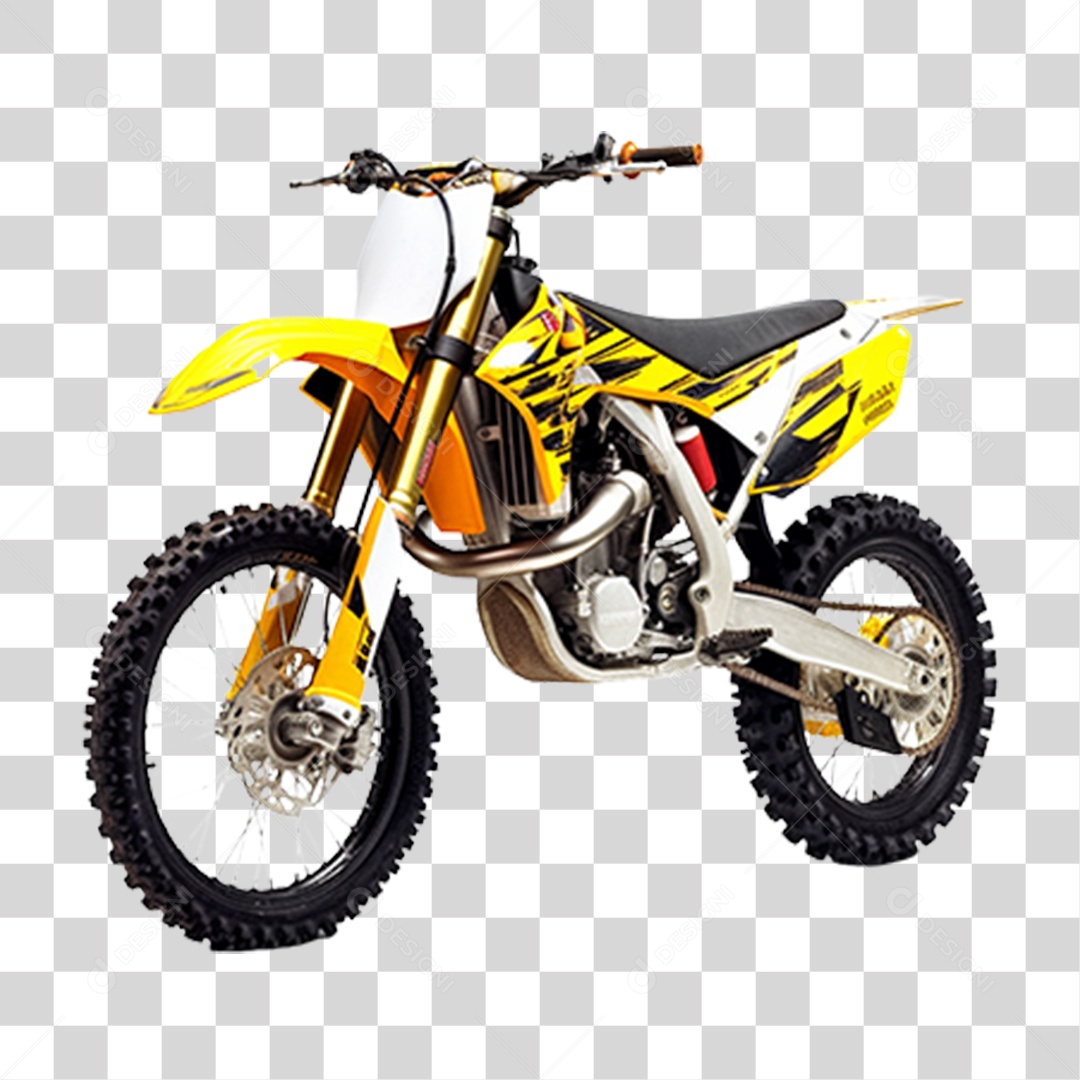 Moto para Corrida de Motocross PNG Transparente