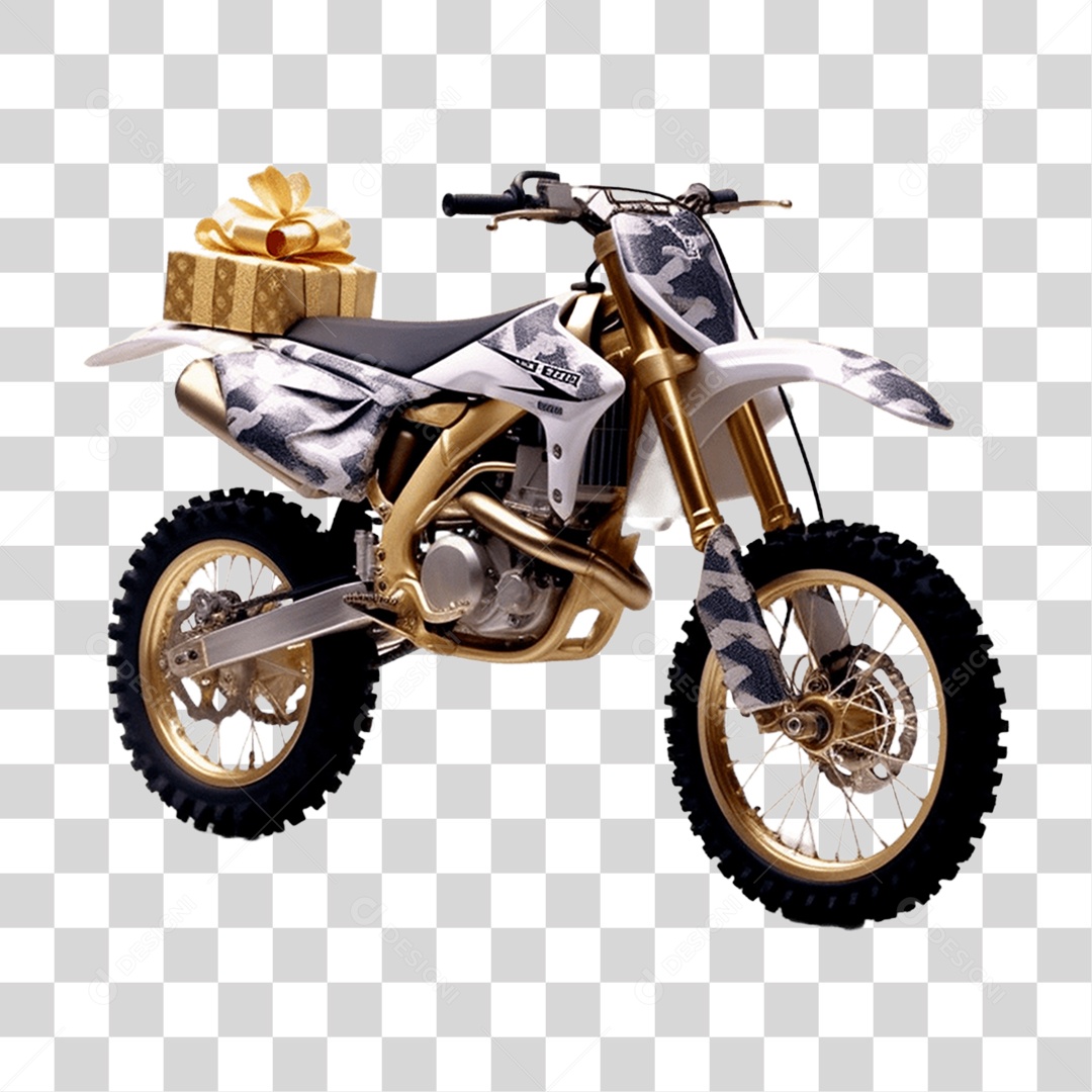 Moto para Corrida de Motocross PNG Transparente